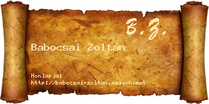 Babocsai Zoltán névjegykártya