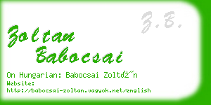 zoltan babocsai business card